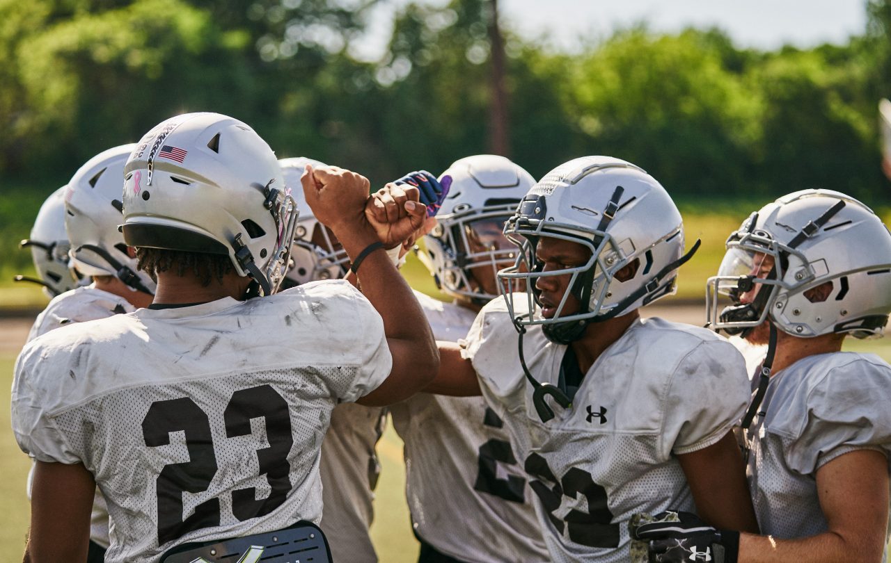 High School Football Huddle