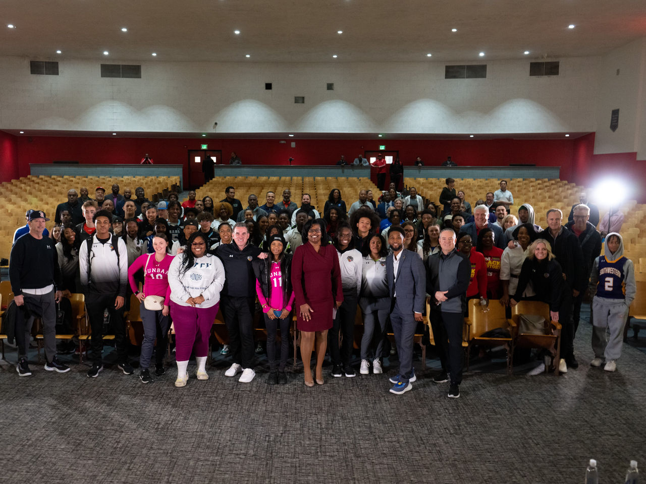 Group of students in an auditorium