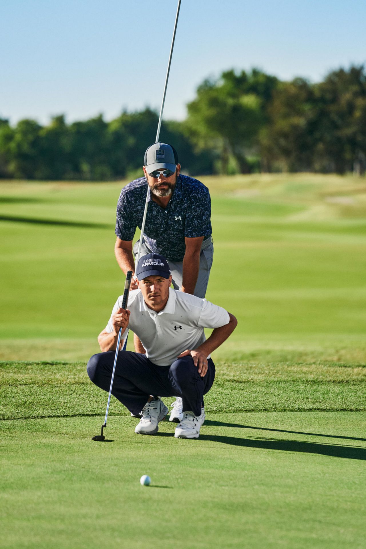 Jordan Spieth and Michael Greller