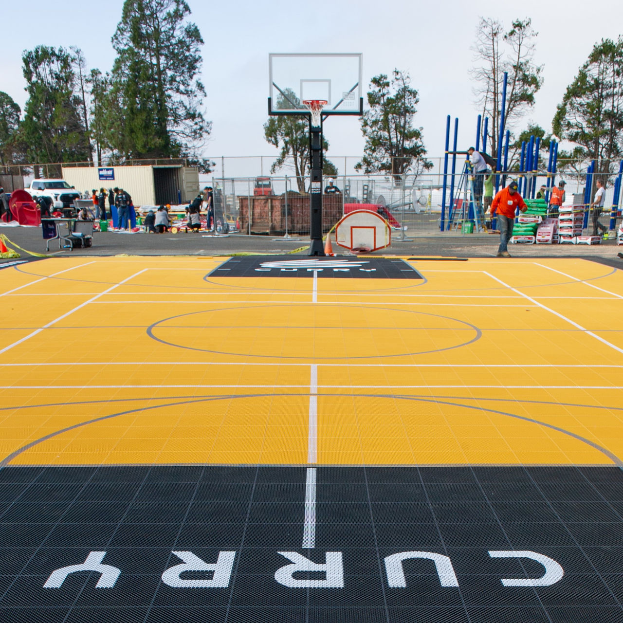 Outdoor basketball court