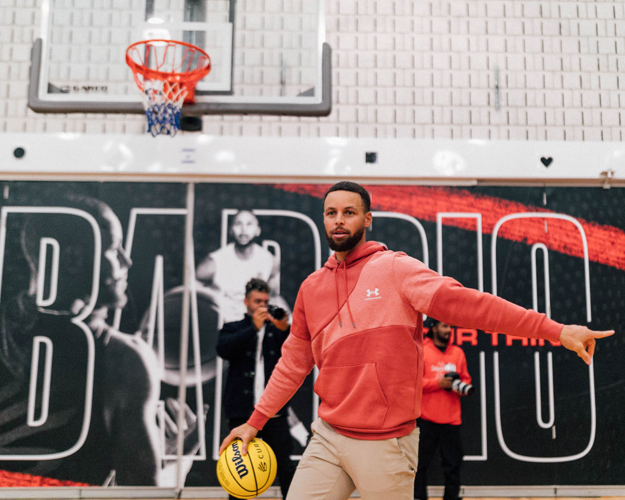 Stephen Curry on Basketball Court