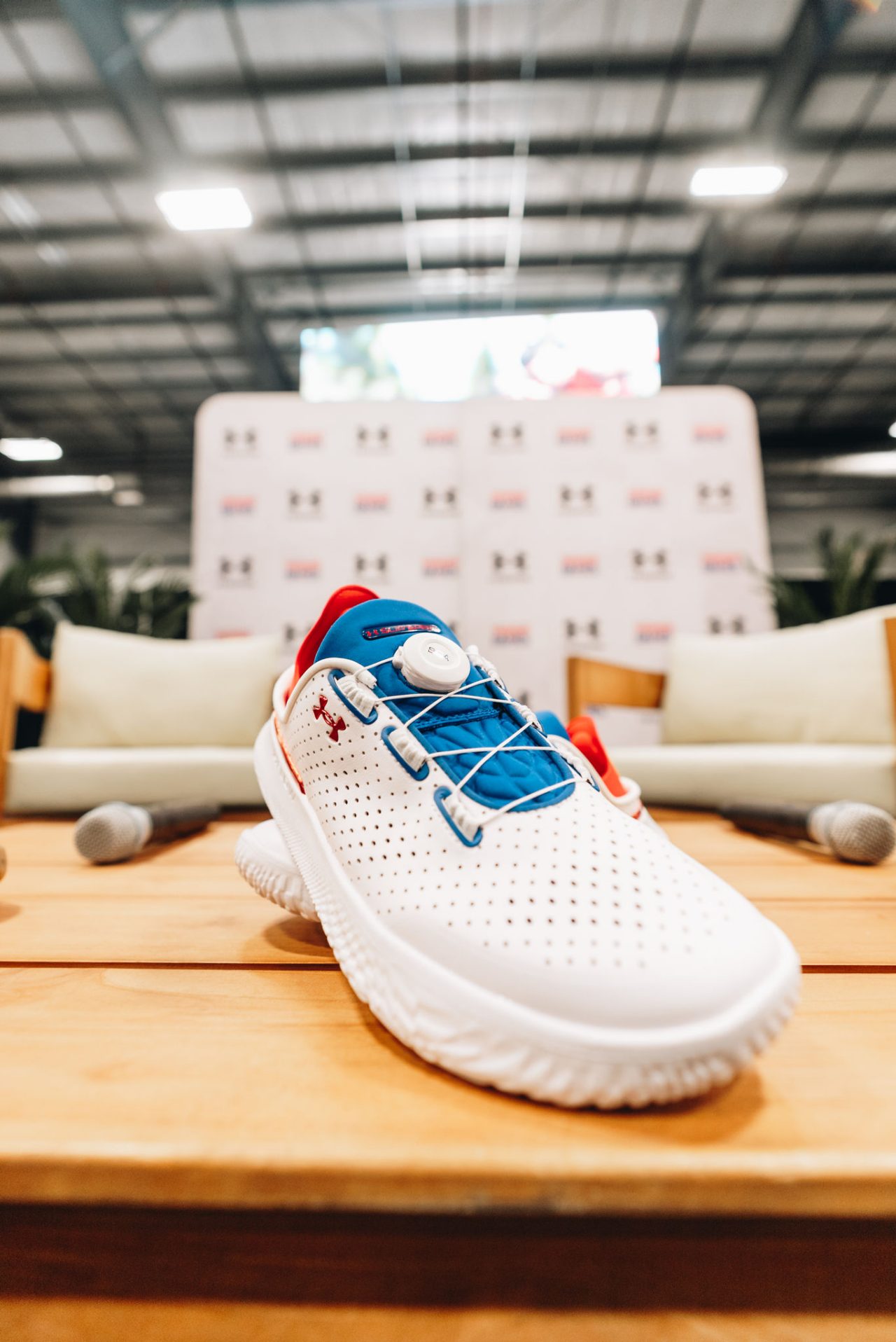 sneaker on a table