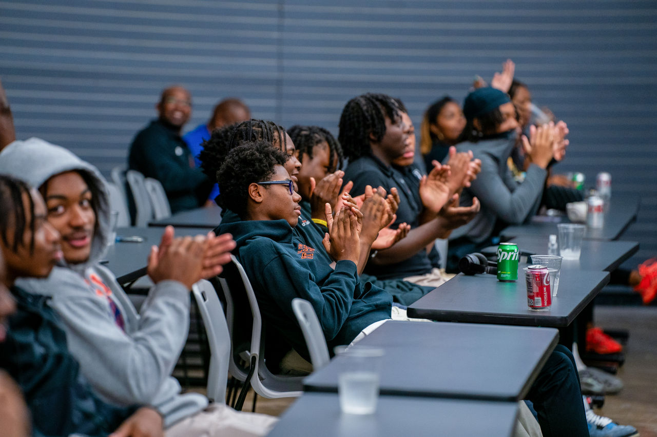 Student Athletes attending presentation at Under Armour Headquarters