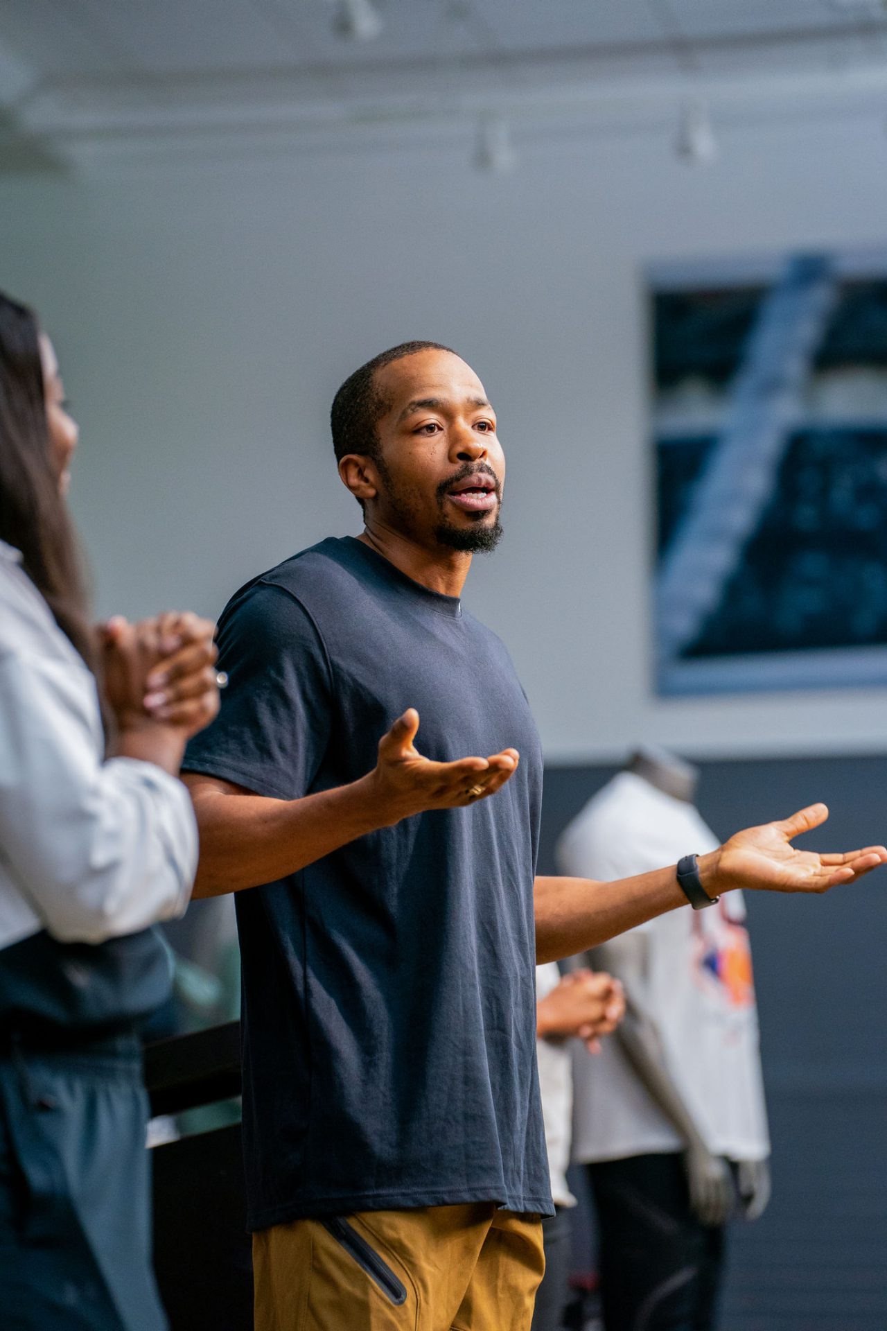 UA Teammate addressing Baltimore Student Athletes