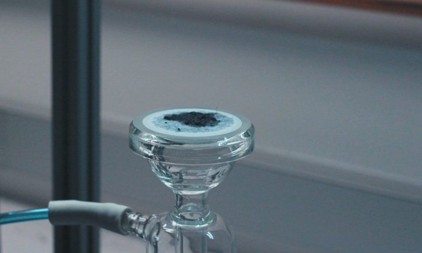 Image de fragments de fibres, appelés microplastiques