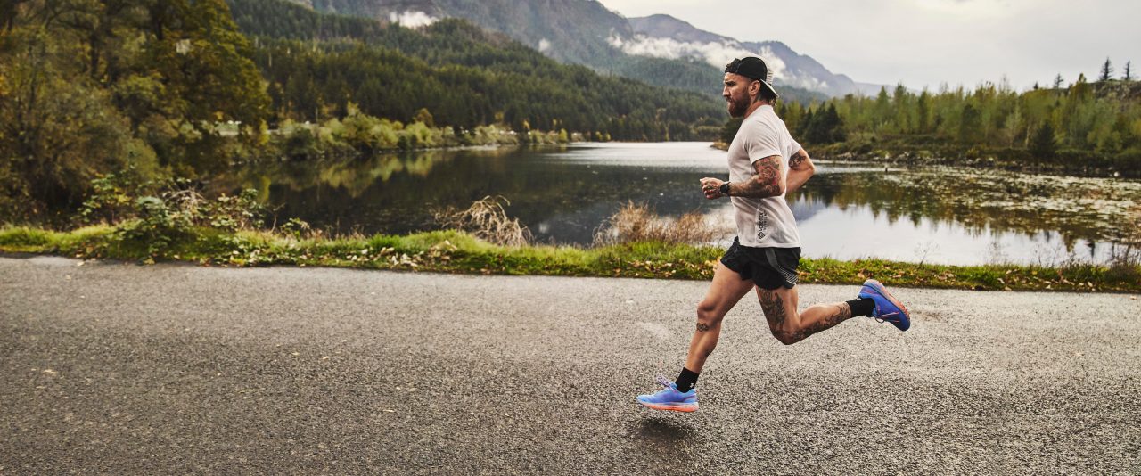 Coureur en montagne