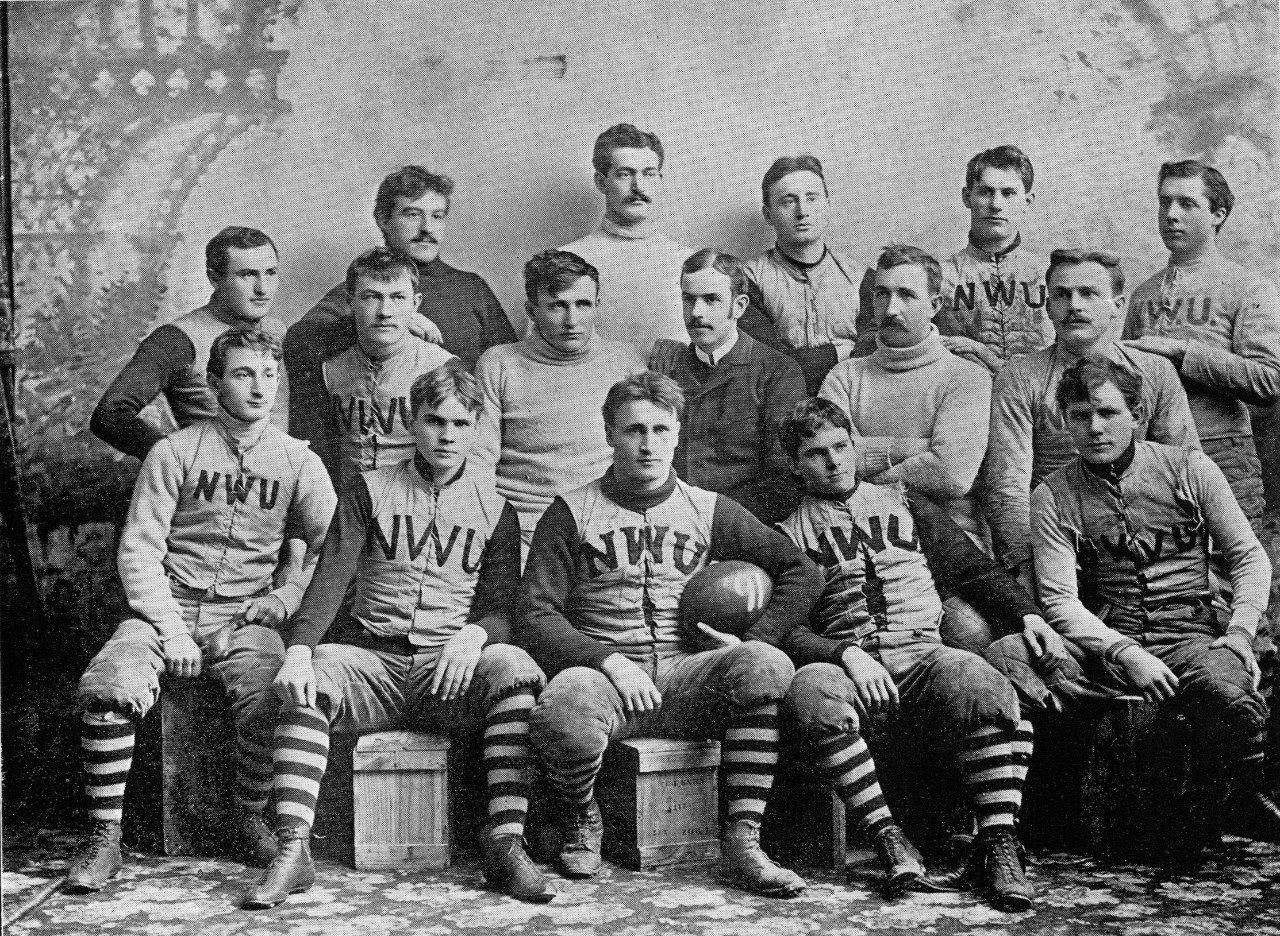 Photo d’équipe du Nord-Ouest 1891 (© Athlétisme de l’Université du Nord-Ouest)