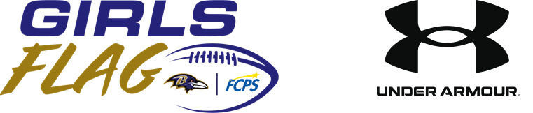 Logo du flag-football féminin des Ravens de Baltimore et Under Armour