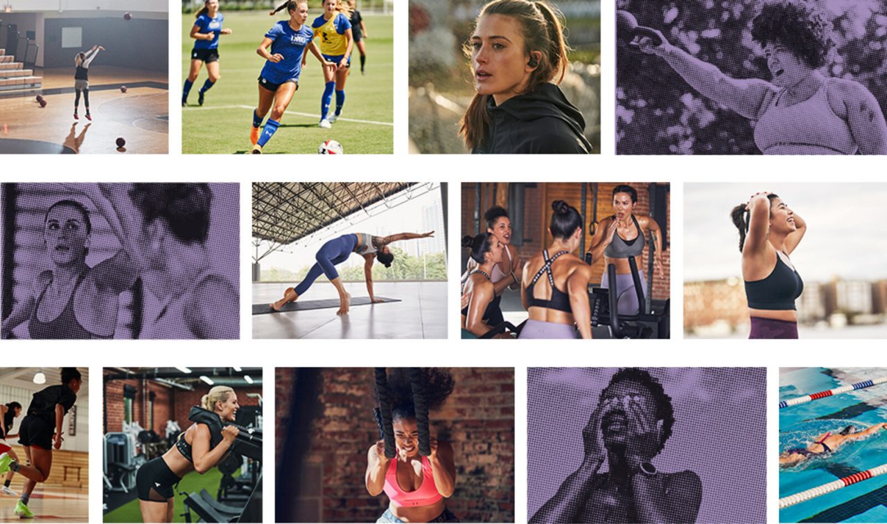 Une mosaïque de femmes faisant de l’exercice